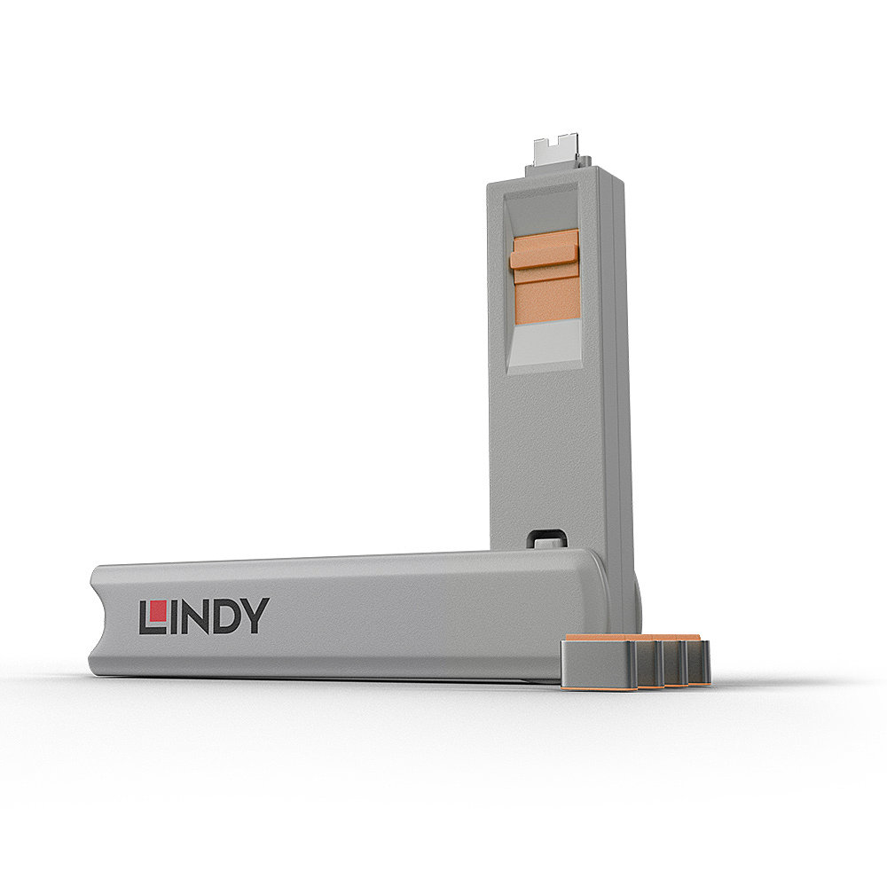 Lindy 40428 Port blocker key Grey. Orange