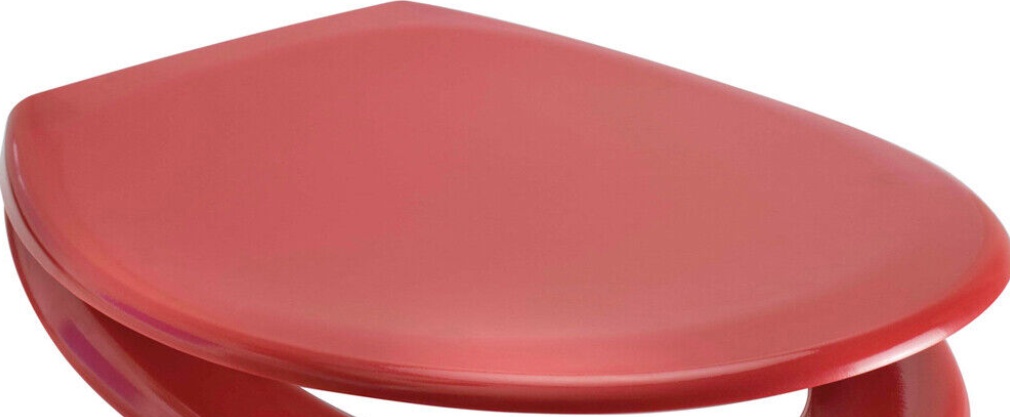 RED Soft Close Toilet Seat Anti Bacterial, Quick Release, Top & Bottom Fix