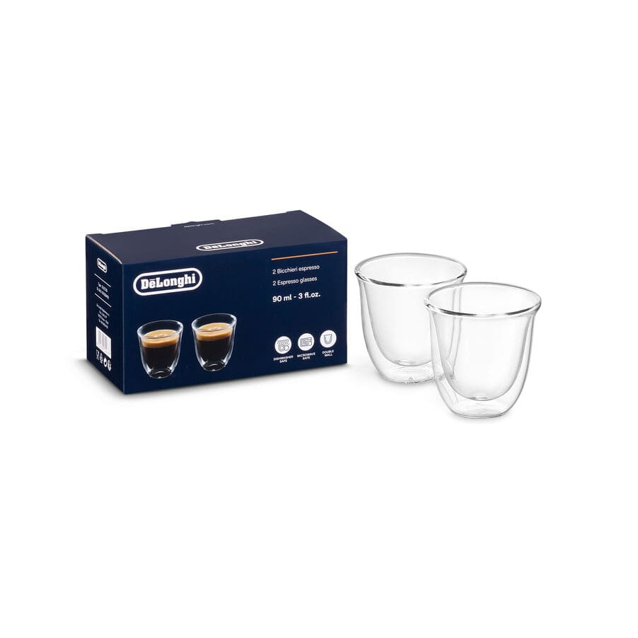 De Longhi Tazze Caffe Espresso Coffee Cups 2x90ml Vetro DLSC310 - Immagine 8