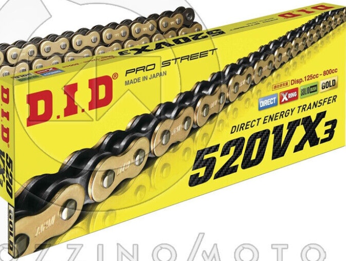 DID 520VX3 G&B 110 Links X-Ring Transmission Chain Aprilia Pegaso 650 2002
