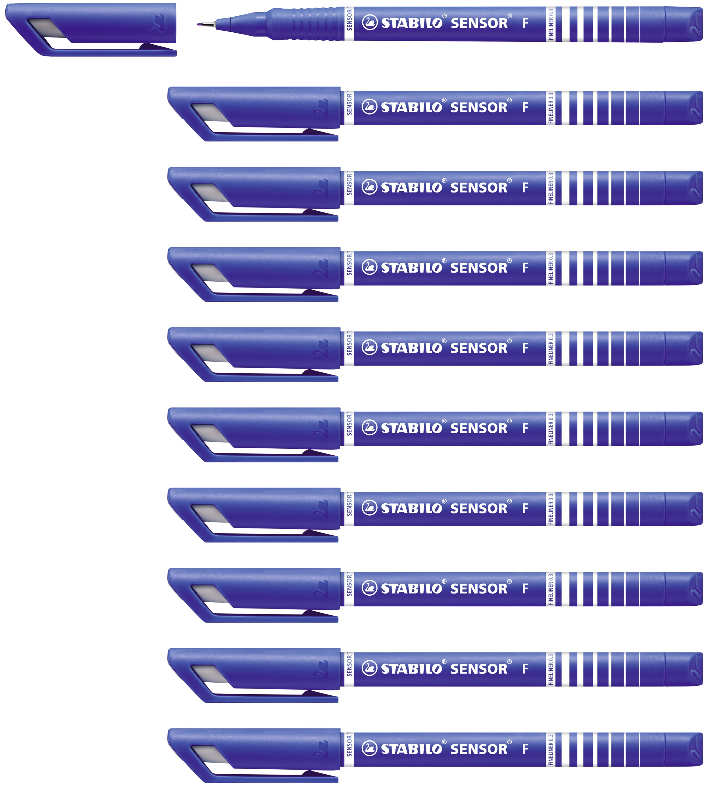 Fineliner Sensor Stabilo - 0,3 mm - 189/41 (Blu Conf. 10)