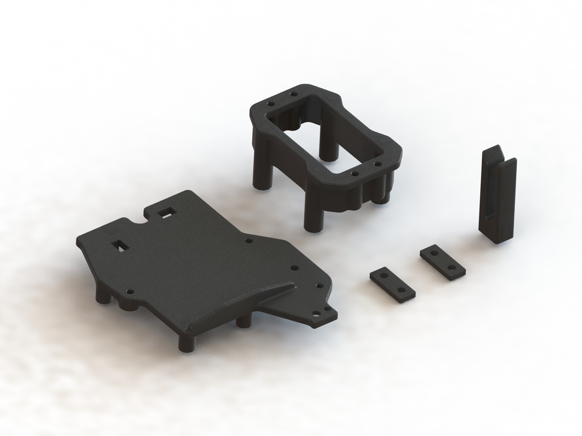 ARRMA 6S Typhon Kraton Outcast Mojave ESC Tray & Servo Mount Set AR320430
