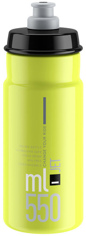 Elite Jet Water Bottle - 550ml, Yellow / Black - Image 2