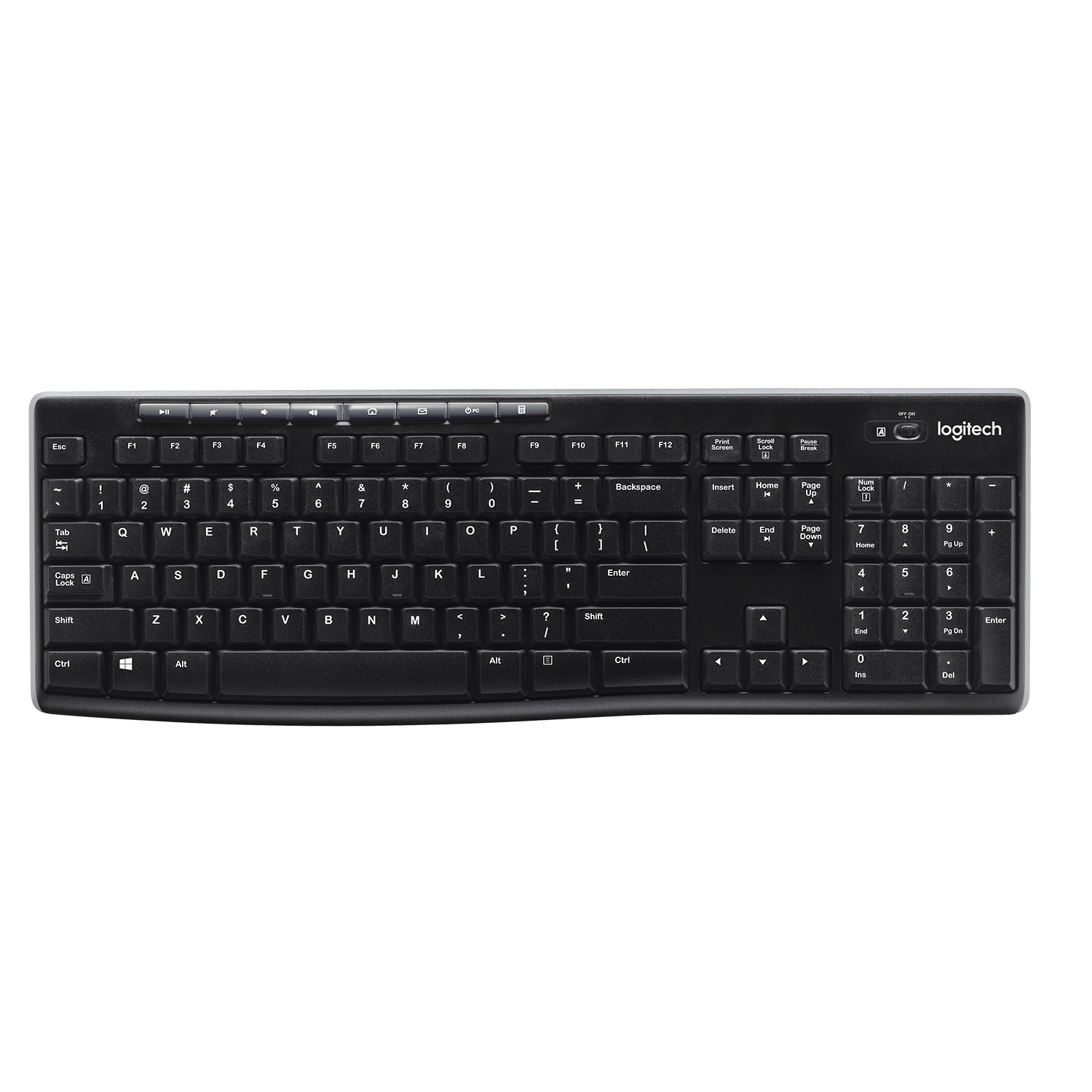 Logitech K270 Keyboard Wireless Connectivity Usb Interface Azerty Layout Black 3