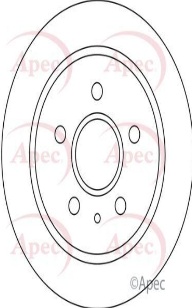 Brake Disc Rear Solid Fits Opel Insignia Saab 9-5 Vauxhall Insignia APEC DSK2675