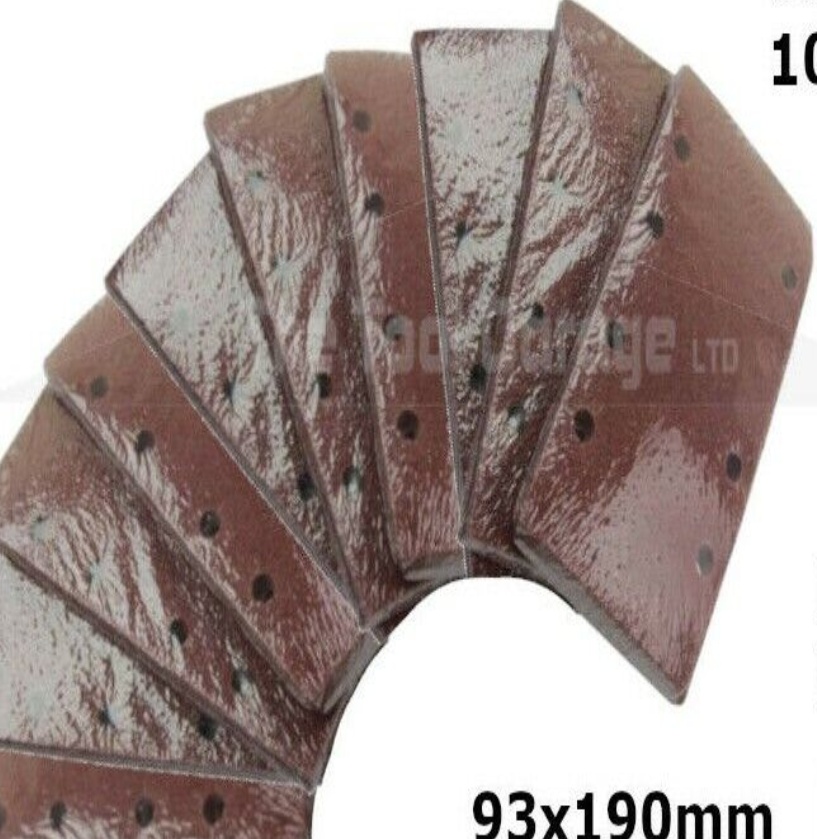 VEWERK 10pk Mixed Grit Sanding Sheets 1/3 Sander 93 x 190mm Hook & Loop, 8166