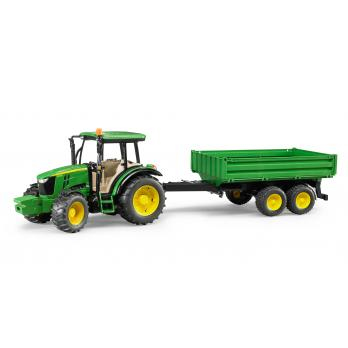 New Bruder John Deere 5115M Toy Tractor and Tipping Trailer 1:16 scale  02108