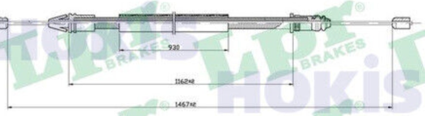 LPR C0401B Seilzug für Feststellbremse Handbremsseil Bremsseil Handbremse