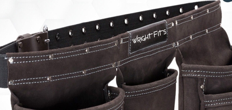 WrightFits Heavy Duty Tool Belt Apron Pouch & Hammer Loop Multi Pocket belt 113
