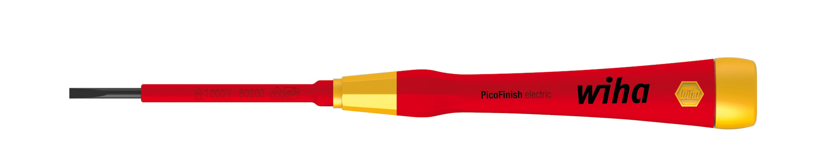 Wiha 38876 2.5mm Slotted Flat Pico Finish VDE Electric Screwdriver (42376)