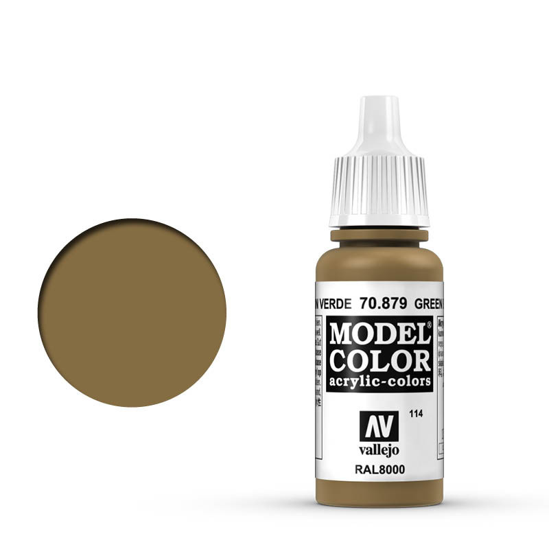 Vallejo Model Color Green Brown Acrylic 17ml/0.57 fl oz Dropper Bottle - 70.879 - Image 7