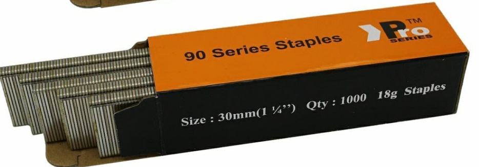 90 Type Staples: Size 30mm x 2000 (for Staplers Paslode, Dewalt, s6, Pro Series)