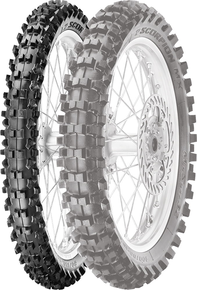 Motocross Tyre Pirelli Scorpion MX32 80/100 -21 51M TT Front Mid Soft Kawasaki
