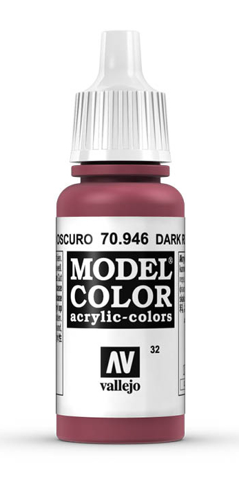 Vallejo 946 Model Colour Dark Red 18ml Paint Dropper Bottle - Image 7