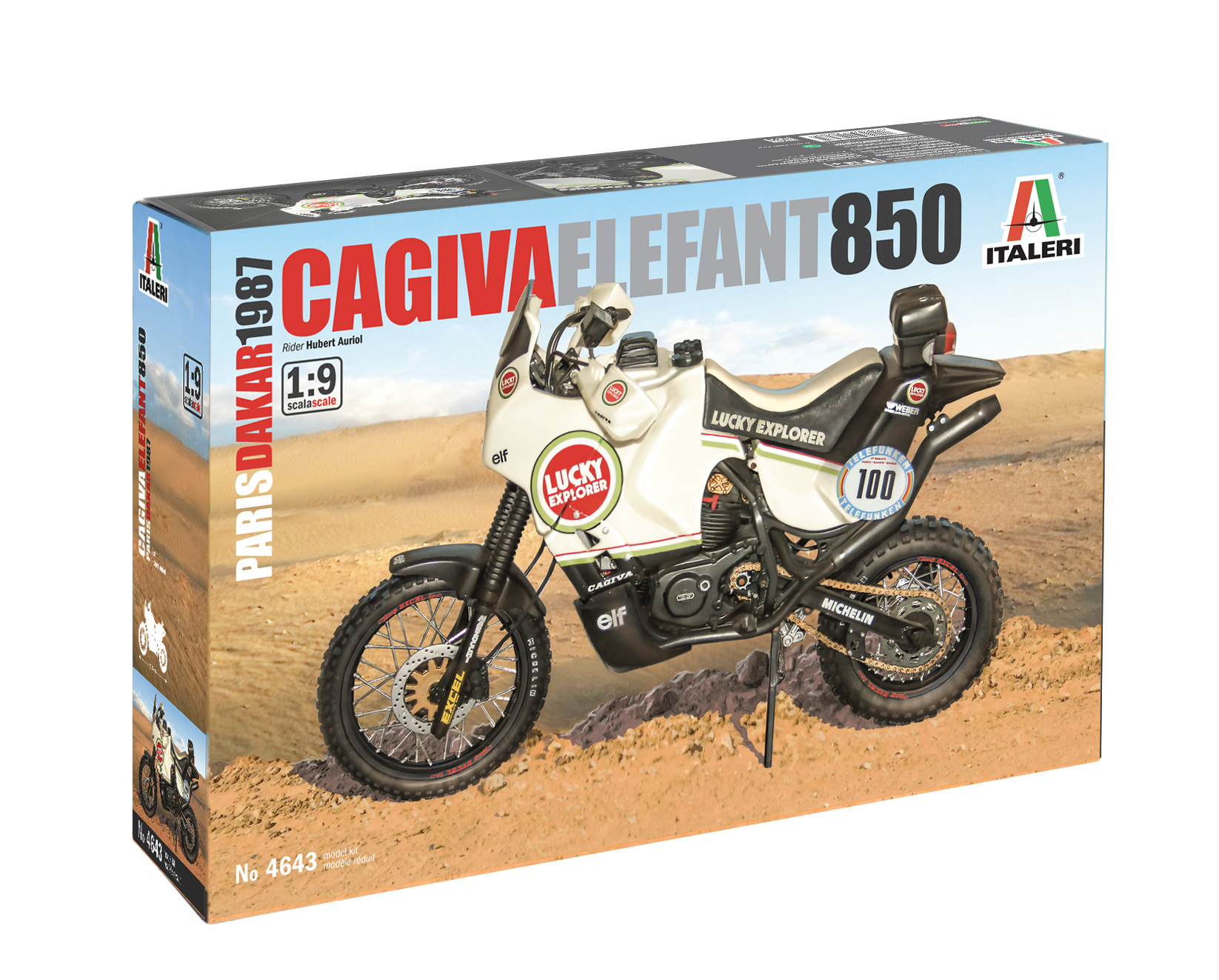 Italeri 4643 Cagiva 'Elephant' 850 Paris - Dakar 1987 1:9 Plastic Model Kit - Image 8