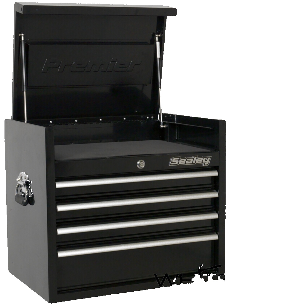 Sealey PTB66004 Premier™ Heavy-Duty Topchest 4 Drawer 660mm - Black