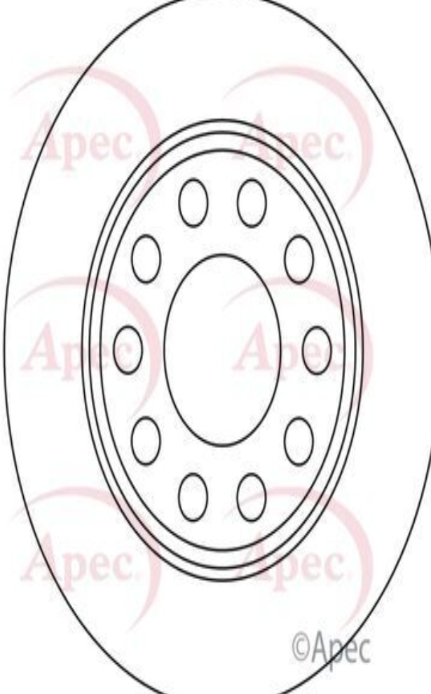 APEC DSK2164 Brake Disc Rear Solid 255mm Outer Ø For Audi A4 Seat Exeo VW Passat