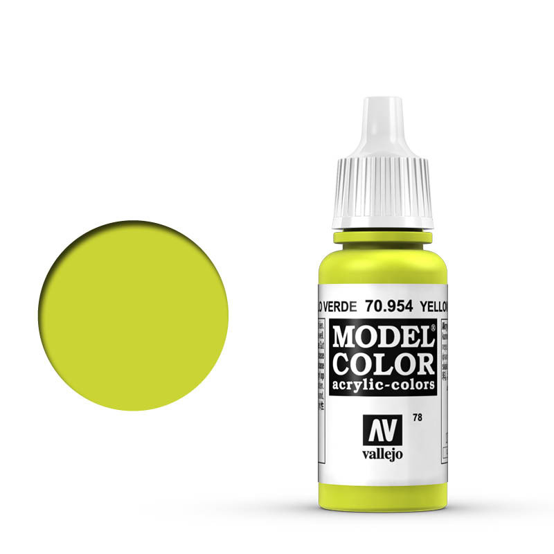 Vallejo VA954 18ml - Model Color - Yellow Green (90) - Image 5