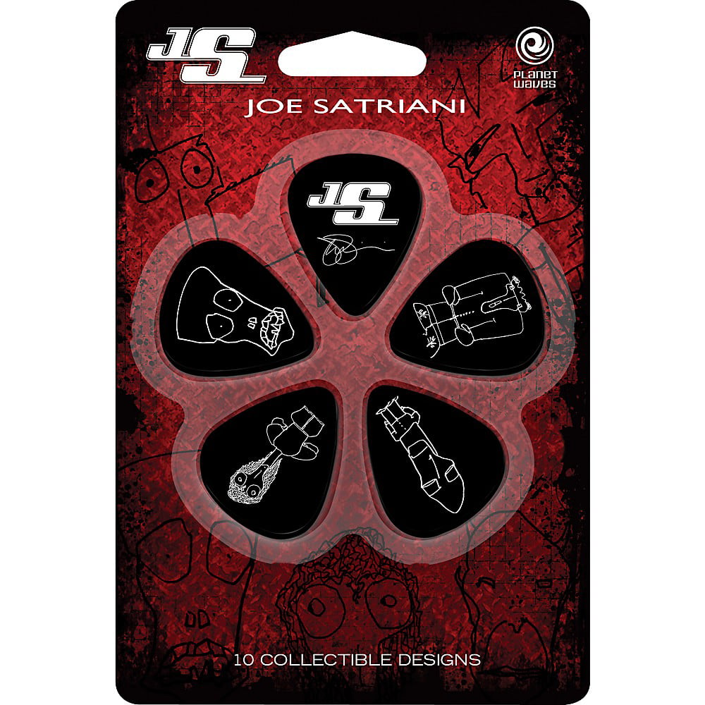 Planet Waves Joe Satriani Black Picks Medium Gauge - Pack of 10 Black