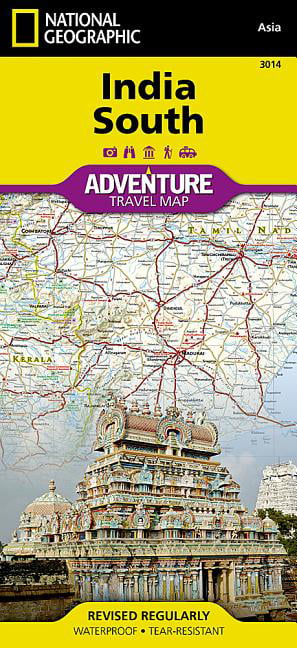 India South Map National Geographic Adventure Map