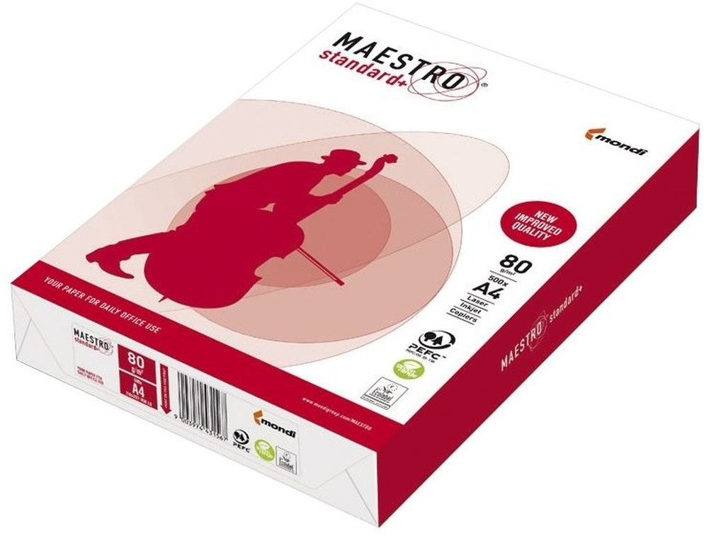 Igepa Papier Xero Maestro Stadard Plus A4 80G/M2 500Szt. Biały (94918A80) 9003974459028 - Image 2