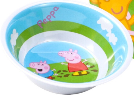 Peppa Pig Kids Childrens BPA Free 3pcs Breakfast Dinner Set Plate, Bowl & Cup