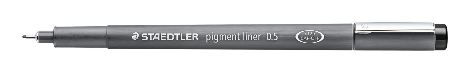 Staedtler Pigment Liner Pen PP Barrel 0.5mm For Writing Sketching Drawing
