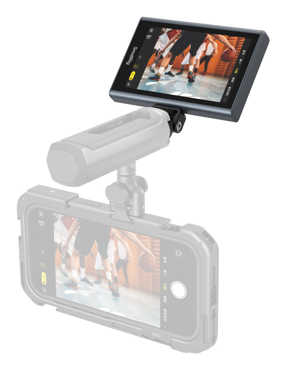 SmallRig Phone Monitor Screen with Wireless Control 1080P Wireless Recording