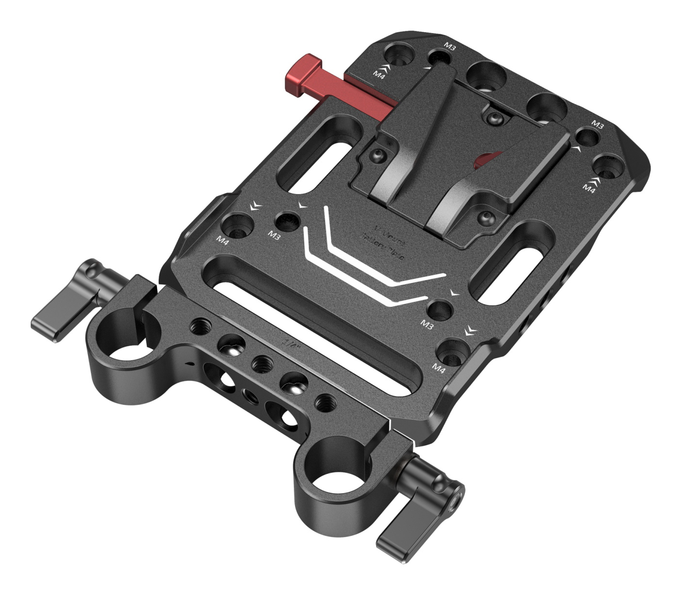 SmallRig V Mount Battery Plate with Dual 15mm Rod Clamp for Camera