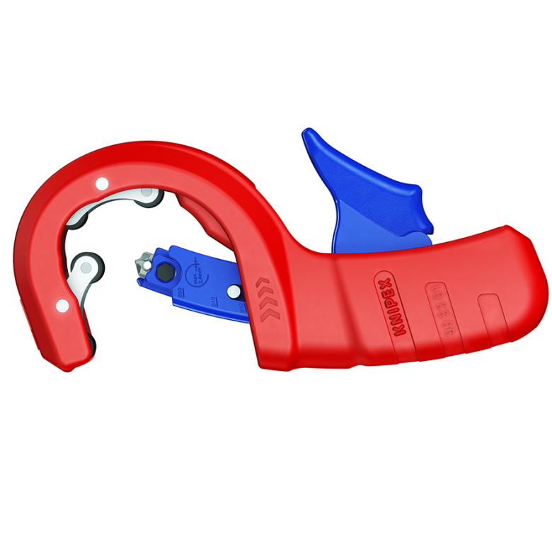 Knipex Pipe Cutter For Plastic Pipe Tube Cuts Up To 50mmØ And Deburrs 90 23 01 - Image 3