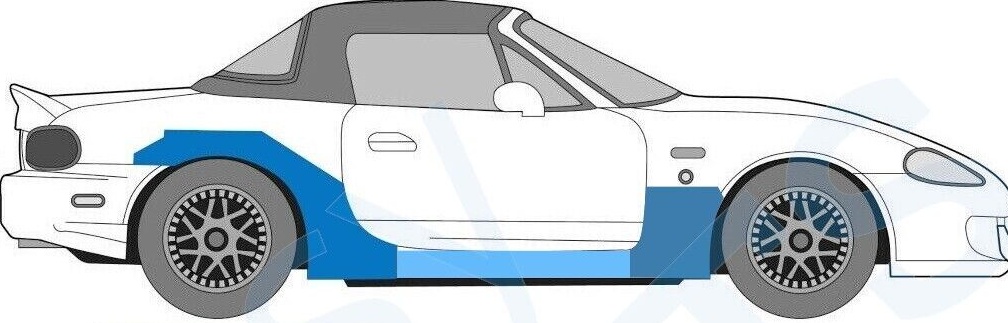 MAZDA MX-5 NB 1998-2005 REAR + FRONT WING + SILL REPAIR PANEL / SET / RIGHT