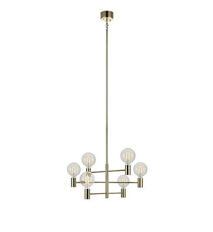 CAPITAL BRASS HANGING SOCKET 6X E27/ 60W IP20 METAL 106418