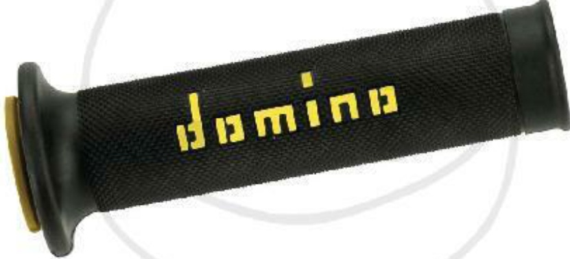 Free Shipping Domino Handlebars On Road Black-Yellow Open D 22 mm L 120-125 mm