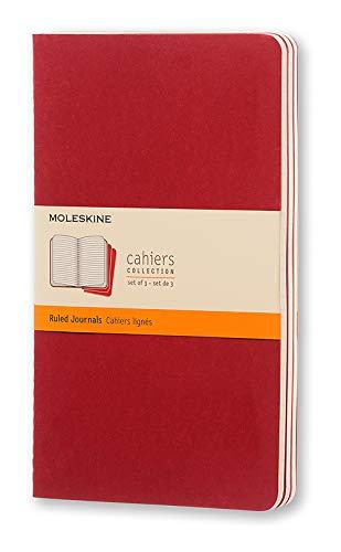 Moleskine Ruled Cahier L - Red Cover (3 SET) - Image 4