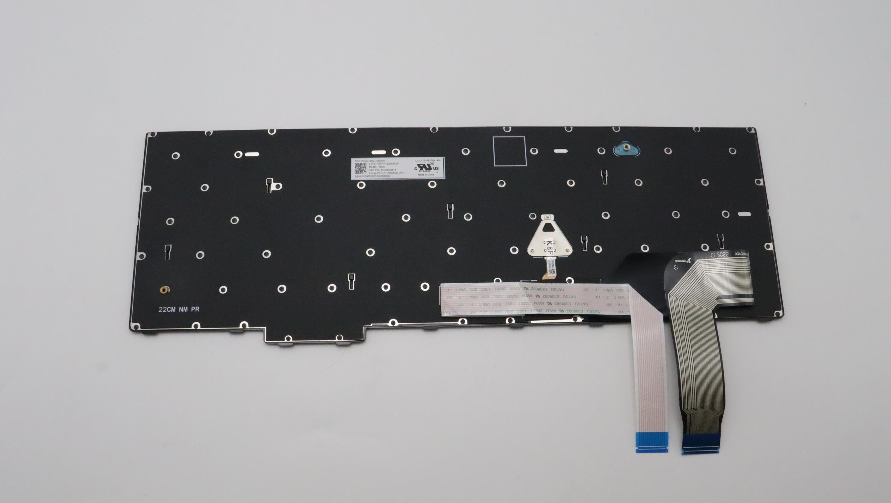 Lenovo Keyboard T16 G1 L15 G3 P16s G1 German Black Non-backlit 5N21D93808
