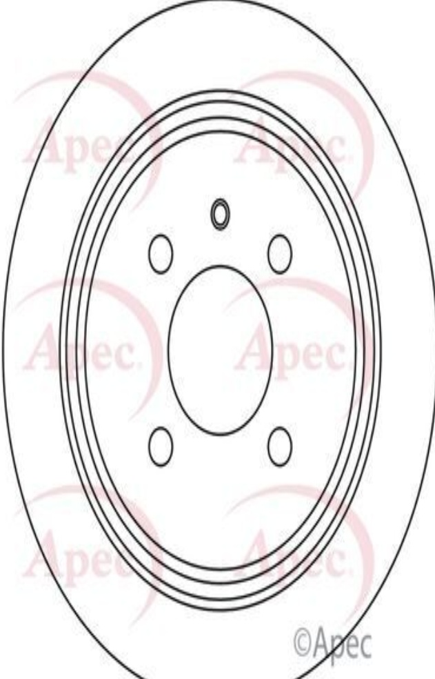 APEC DSK553 Brake Disc Rear Solid 258mm Outer Diameter Fits BMW 3 Series