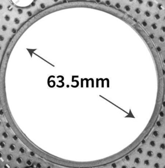 Universal Exhaust Gasket Fire Ring 2.5"" 63mm 3 Bolt Hole Gaskets