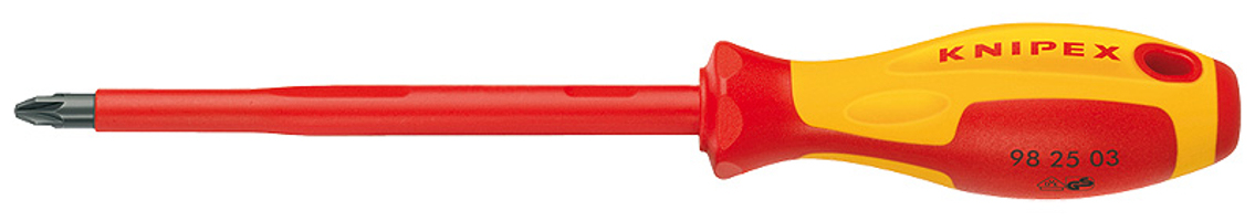 Knipex 98 25 03 VDE Insulated Pozi Pozidriv Screwdriver PZ 3 PZ3