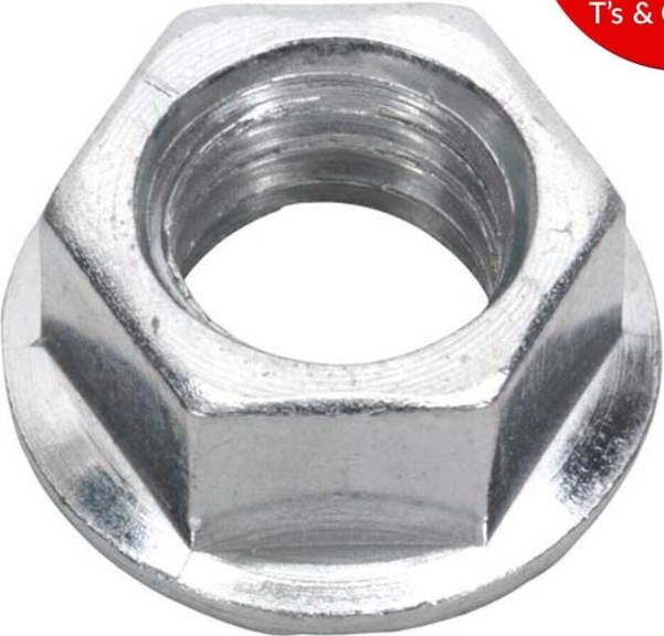 Sealey FN10 Zinc Plated Serrated Flange Nut M10 - Pack of 100