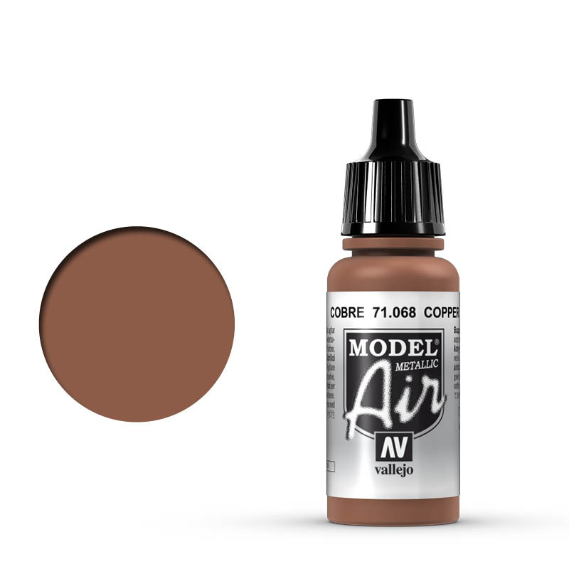 Vallejo Model Air Color 71.068 - Copper - Metallic - 17 Ml