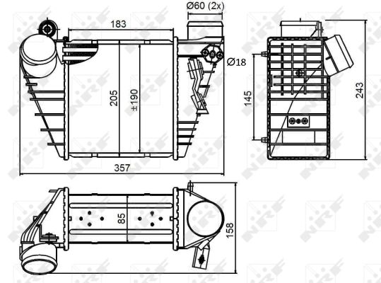 Intercooler fits SEAT LEON 1M1 1.9D 99 to 02 NRF 1H0145803F 1J0145803A Quality - Image 13