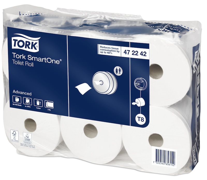Tork  T8 Smartone Toilet Roll 2-Ply 1150 Sheets (6 Pack) - Image 2