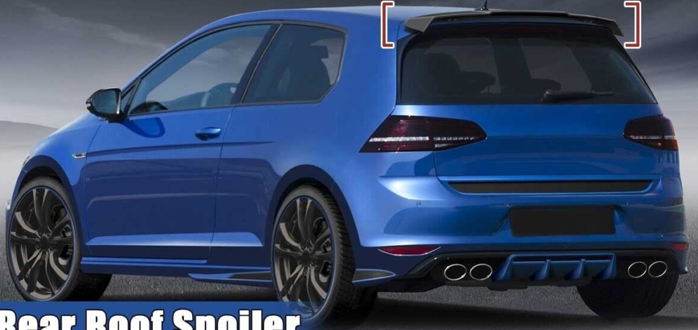 Rear Trunk Roof Spoiler Wing For VW Golf MK7 MK7.5 R GTI GTD Gloss Black