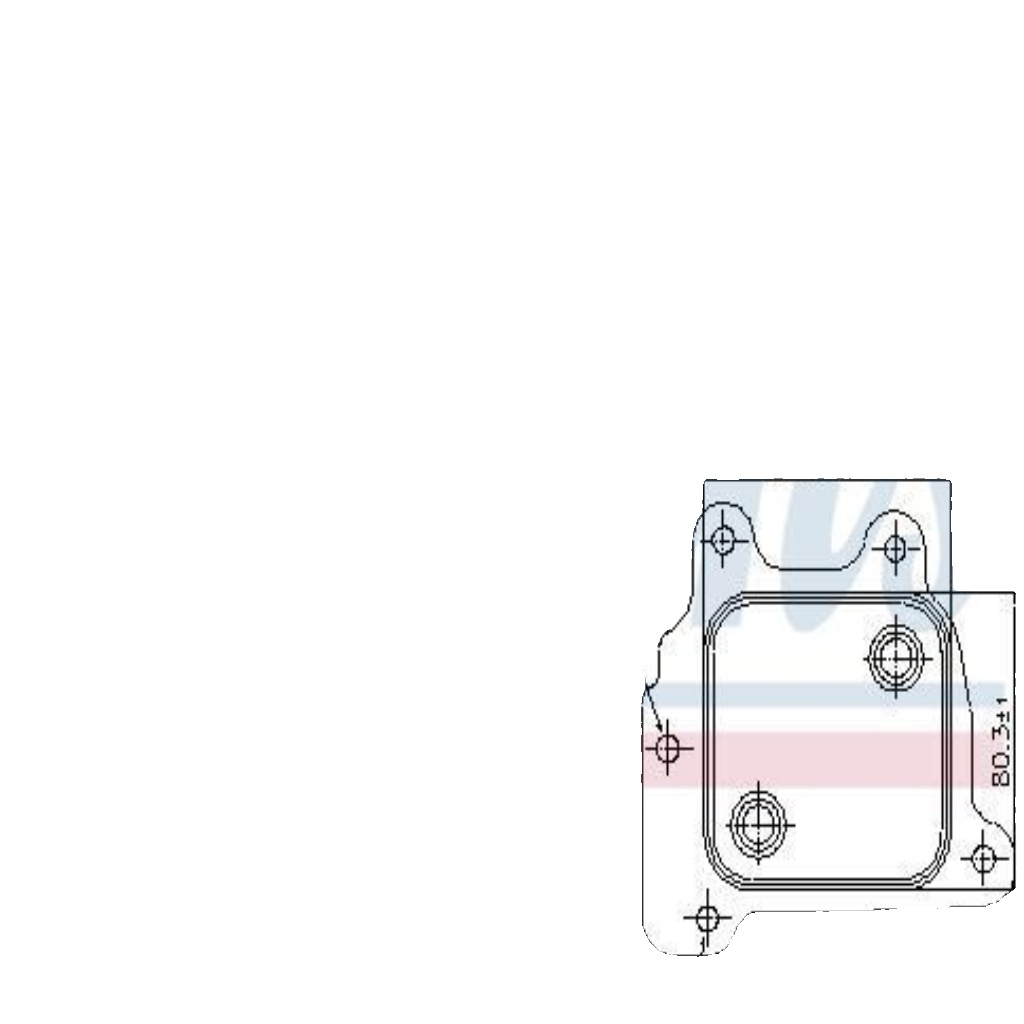 Engine oil cooler Water-cooled 91364 NISSENS for NISSAN X-TRAIL III