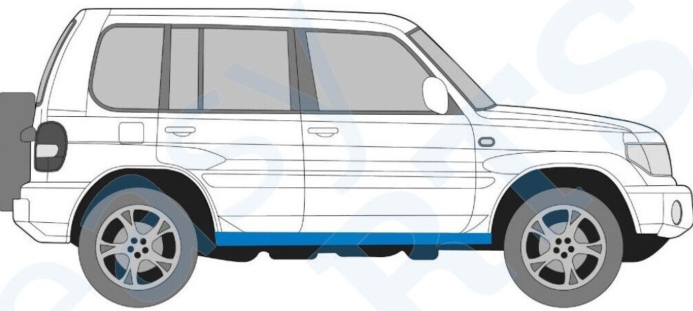 MITSUBISHI PAJERO PININ 1998-2007 SILL REPAIR PANEL ROCKER PANEL / PAIR