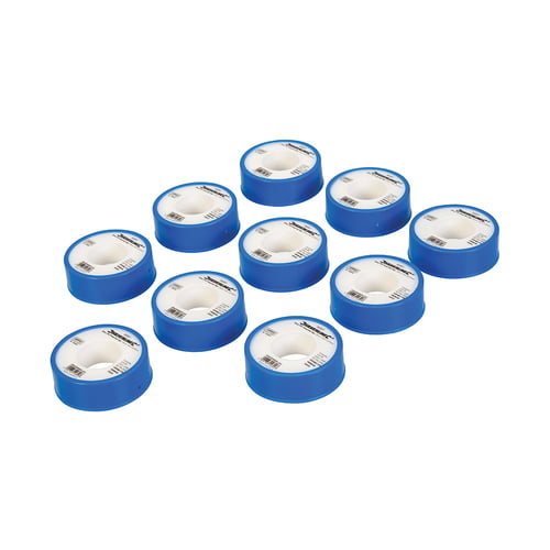 Silverline White PTFE Tape x2 Threaded Seal Fitting Water Plumbing Tape 12mmx12m