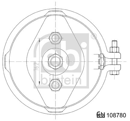 FEBI 108780 Diaphragm Brake Cylinder With Fastenings Fits RENAULT TRUCKS BPW