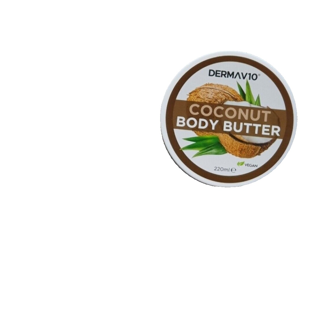 Coconut🥥 Body Butter, Dermav10 Coconut Body Butter, Vegan Friendly~4 Pack 220mL
