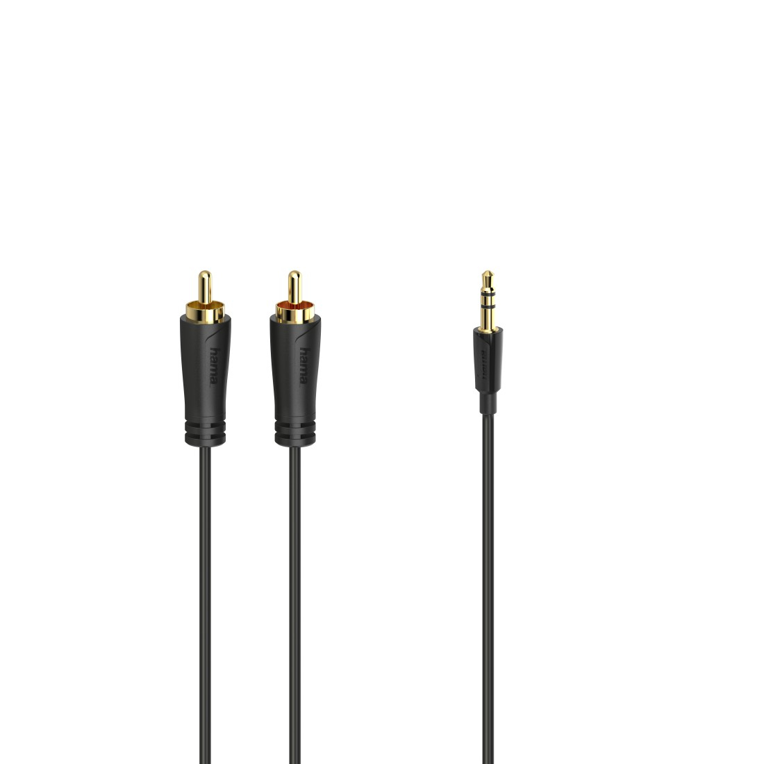 Hama Audio Cable 3.5mm Jack Plug - 2 RCA Plugs Stereo Gold Plated 1.5m Black