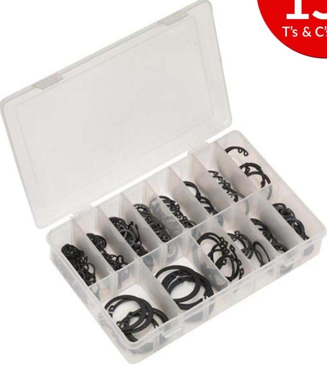 Sealey AB017CC Circlip Assortment Internal & External 200pc